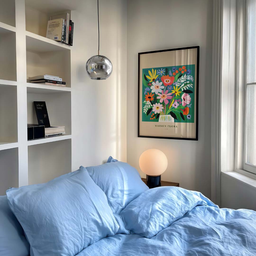 Vrolijke Bloemen Compositie – staande muurposter met bloemen