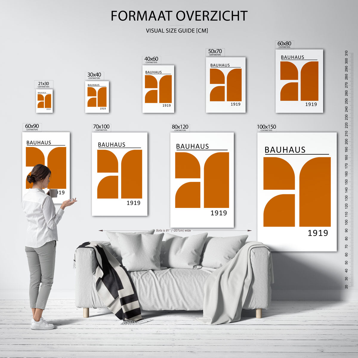  – geometrische poster in Bauhaus-stijl van WallArtistic