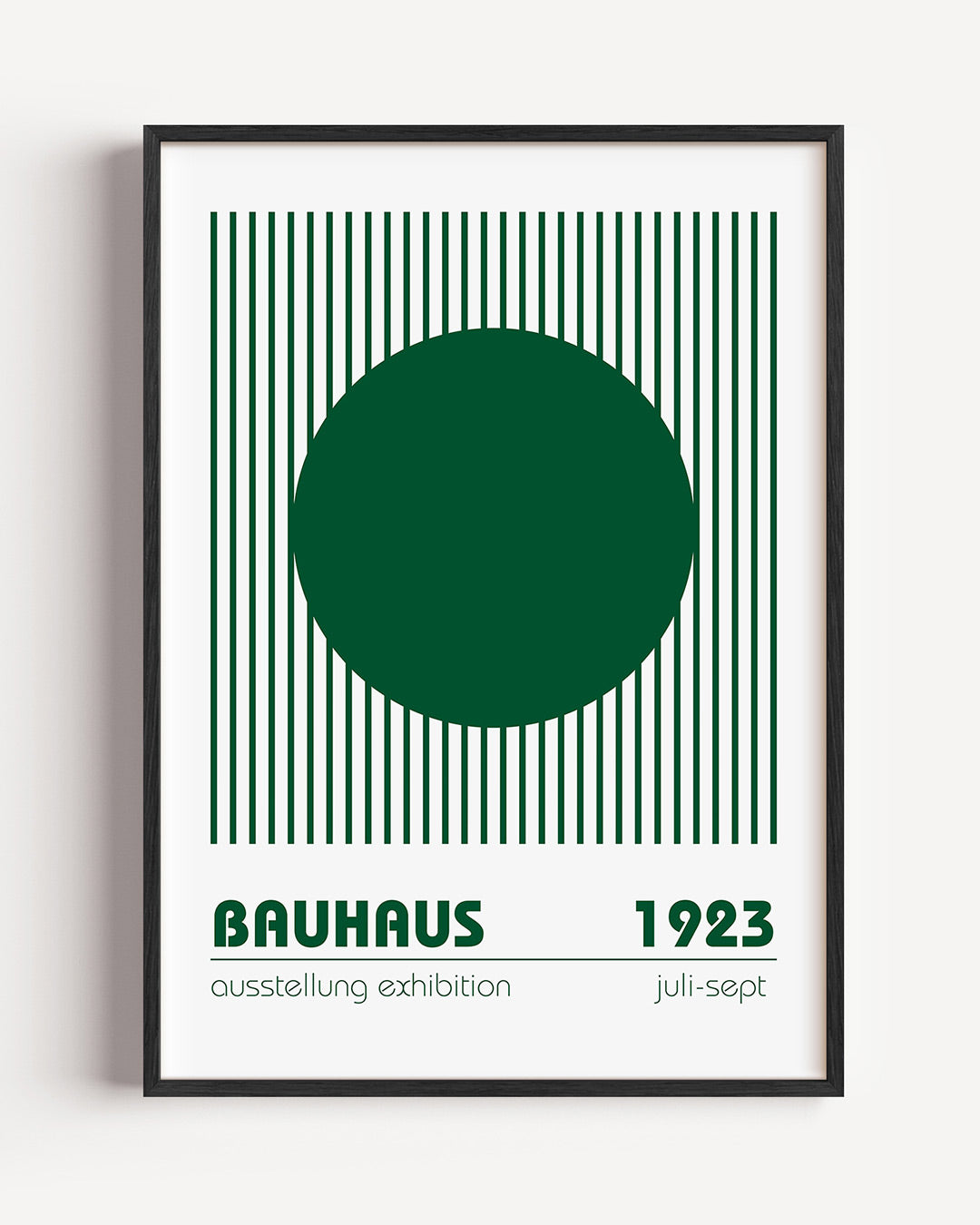 Lijnen en cirkel – staande Bauhaus poster als wanddecoratie