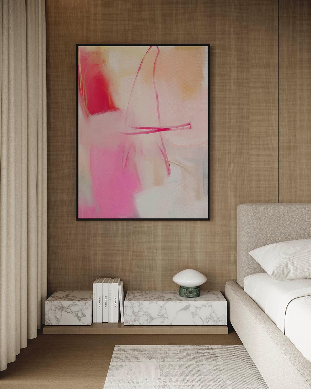 Vloeiende kleurencompositie – staand wanddecoratie kunstwerk