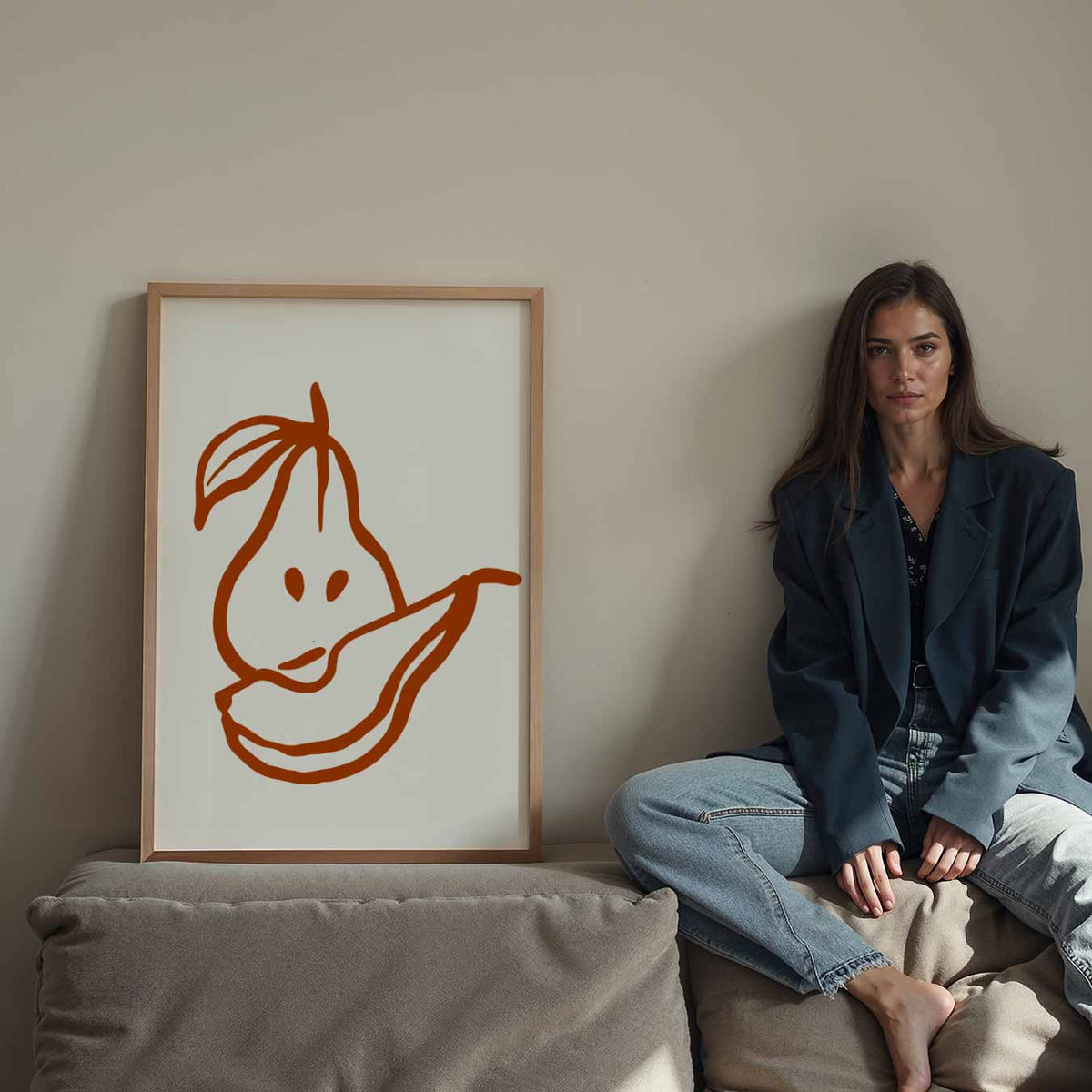 Moderne Vruchtenlijn – staande keuken wanddecoratie van WallArtistic