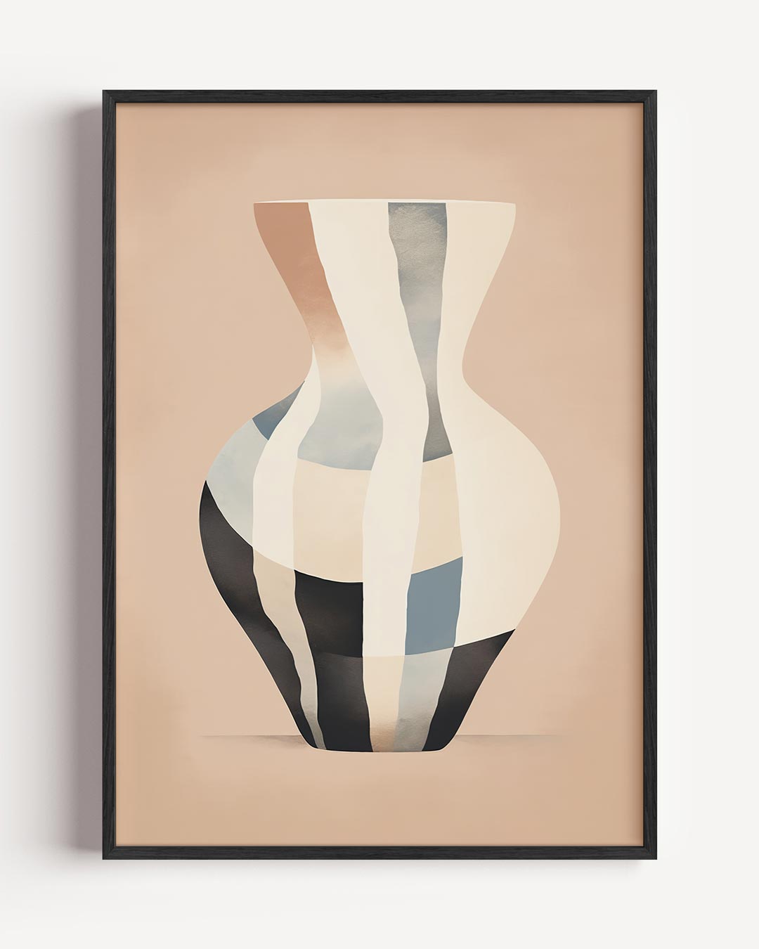 Abstracte Vaas Kunstposter – abstracte portret poster als wanddecoratie