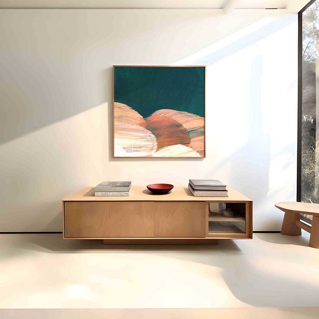 Abstracte vormen – vierkante schilderkunst wanddecoratie van WallArtistic