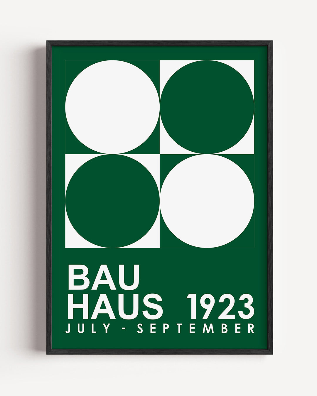 Cirkel en vierkant – staande Bauhaus poster als wanddecoratie