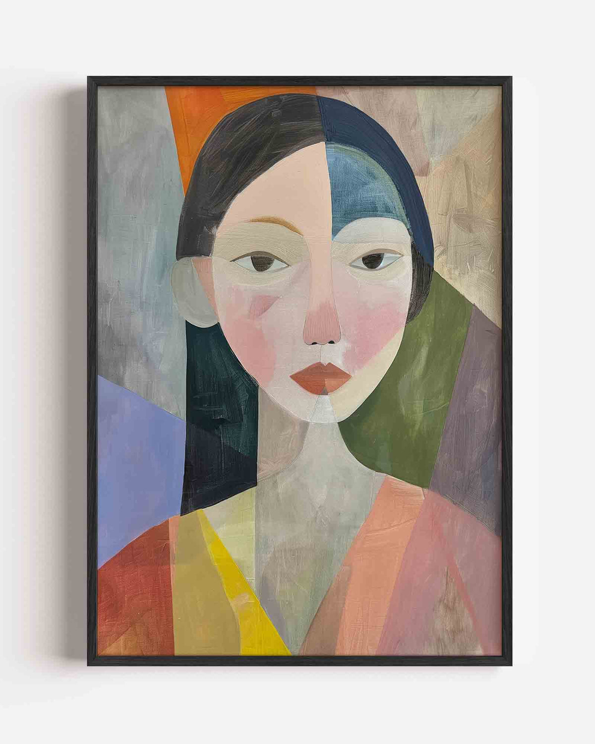 Abstracte gezichten – hedendaagse illustratie portret poster als wanddecoratie