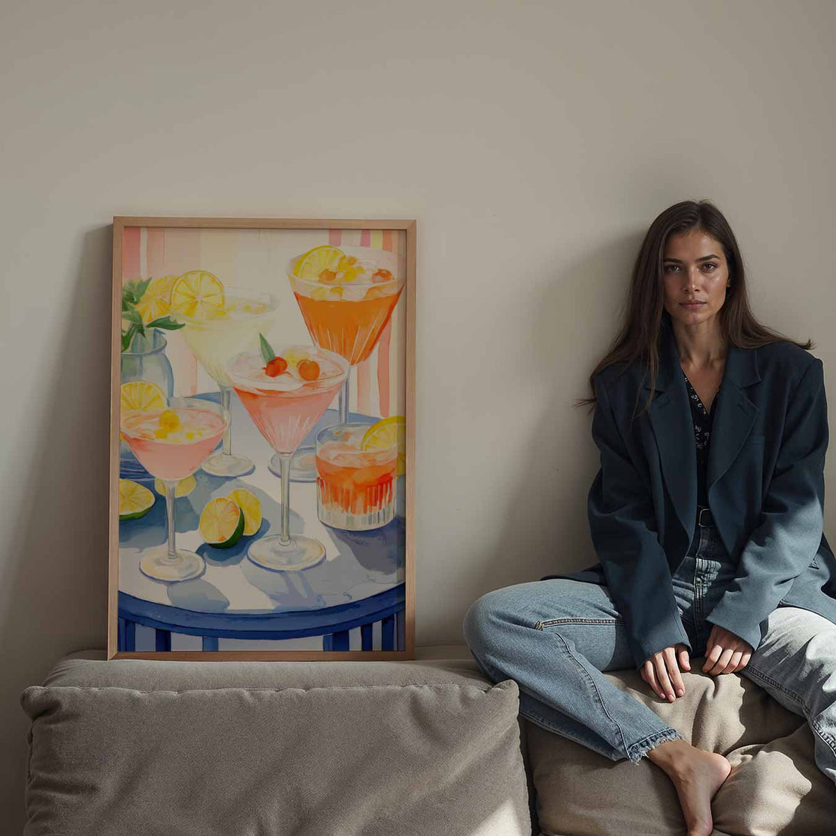 Zomerse Cocktails – staande keuken wanddecoratie van WallArtistic