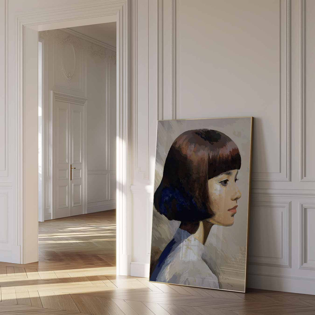 Stijlvolle Retro Portretposter – paas poster als vrolijke staande wanddecoratie