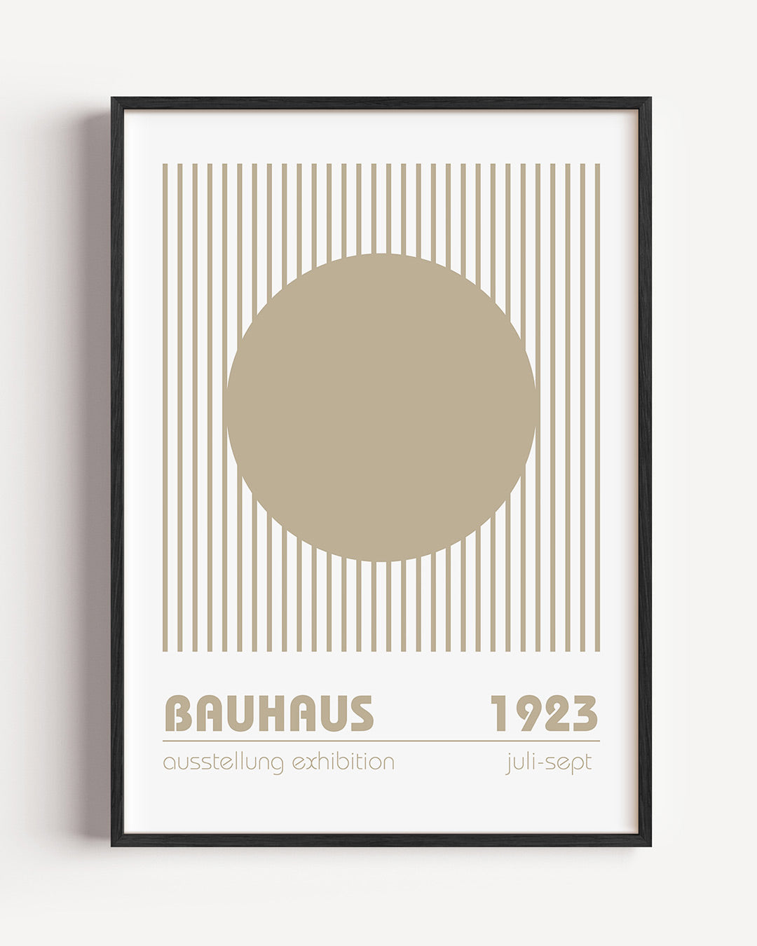 Cirkel en lijnen – staande Bauhaus poster als wanddecoratie