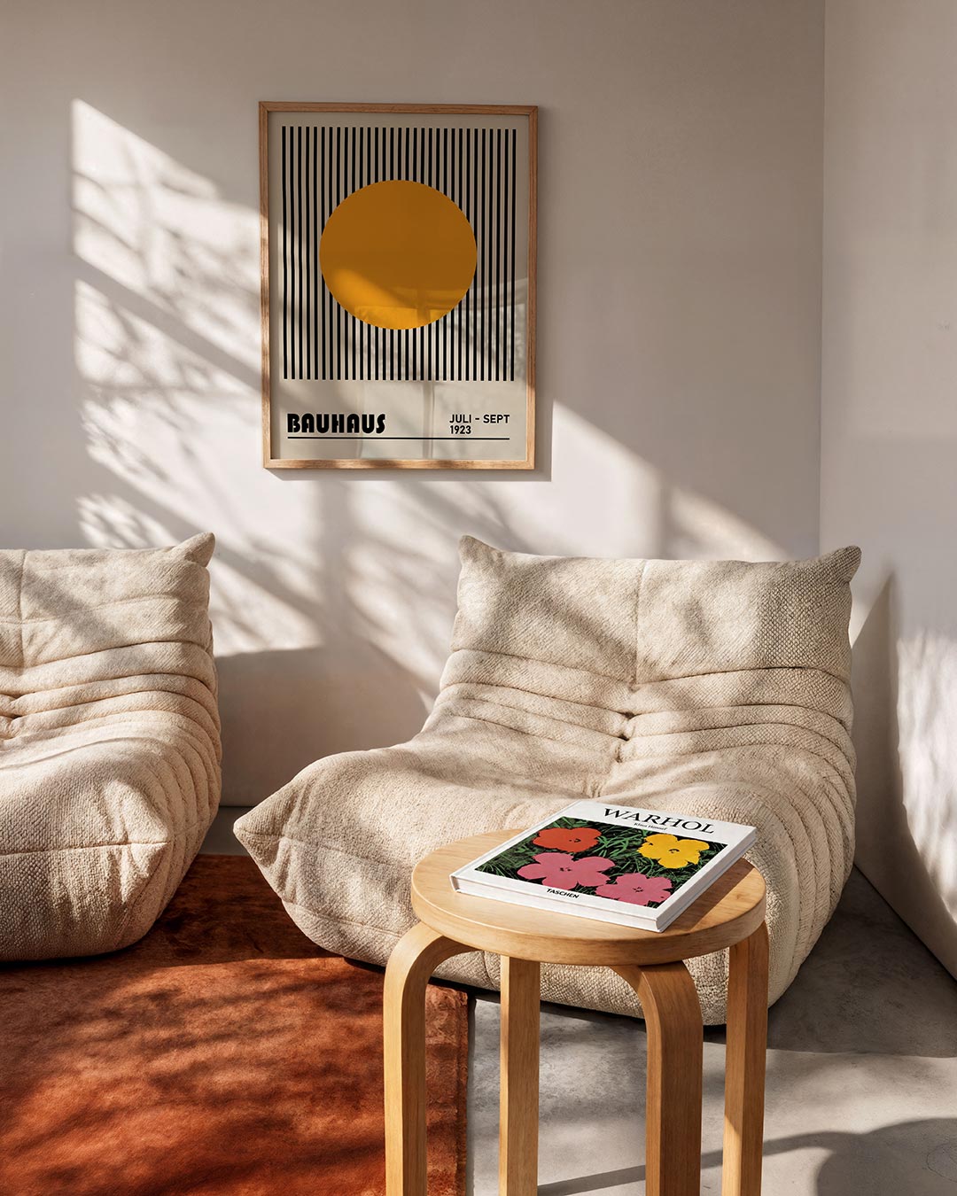 Vorm en lijnen – geometrische Bauhaus poster in staand formaat