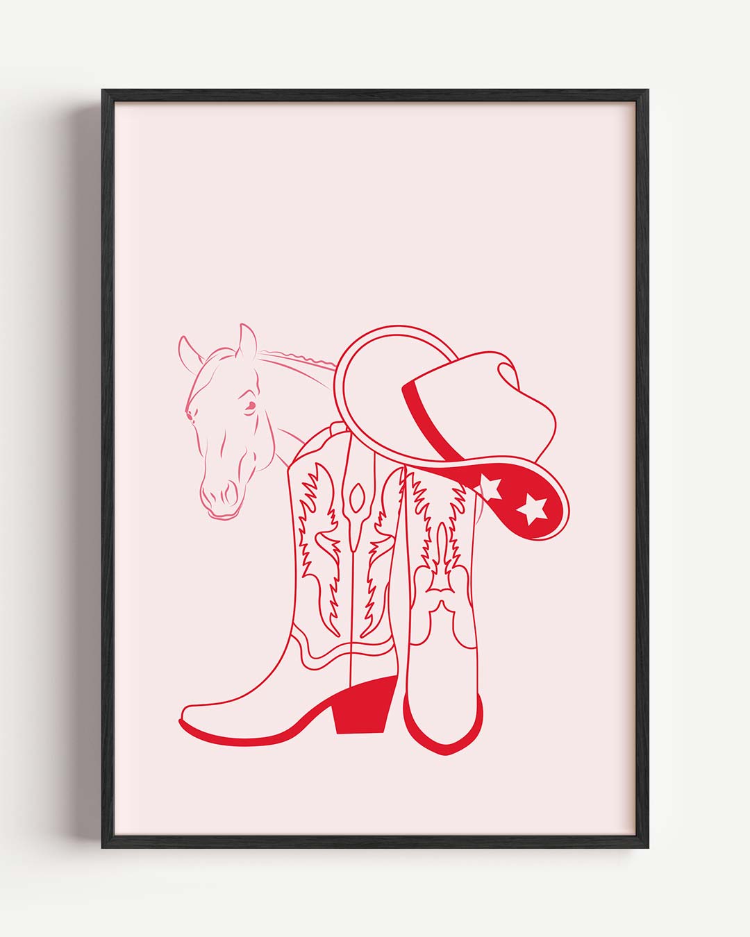 Cowboy Chic – paas portret poster als wanddecoratie