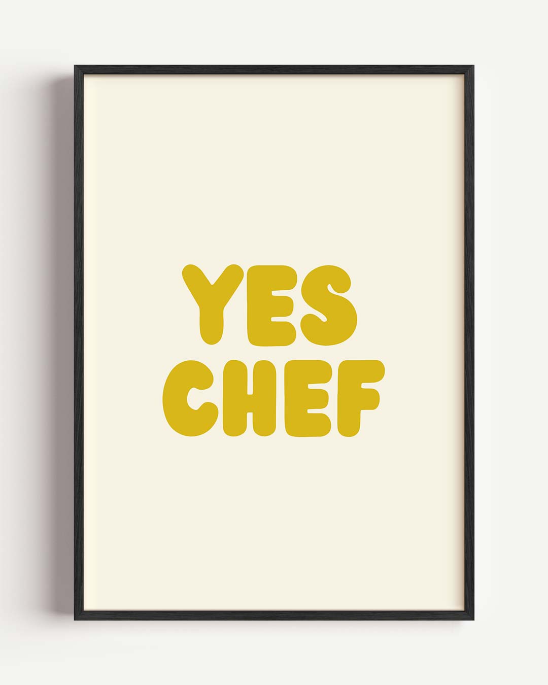 Yes Chef Keukenposter – keuken portret poster als wanddecoratie