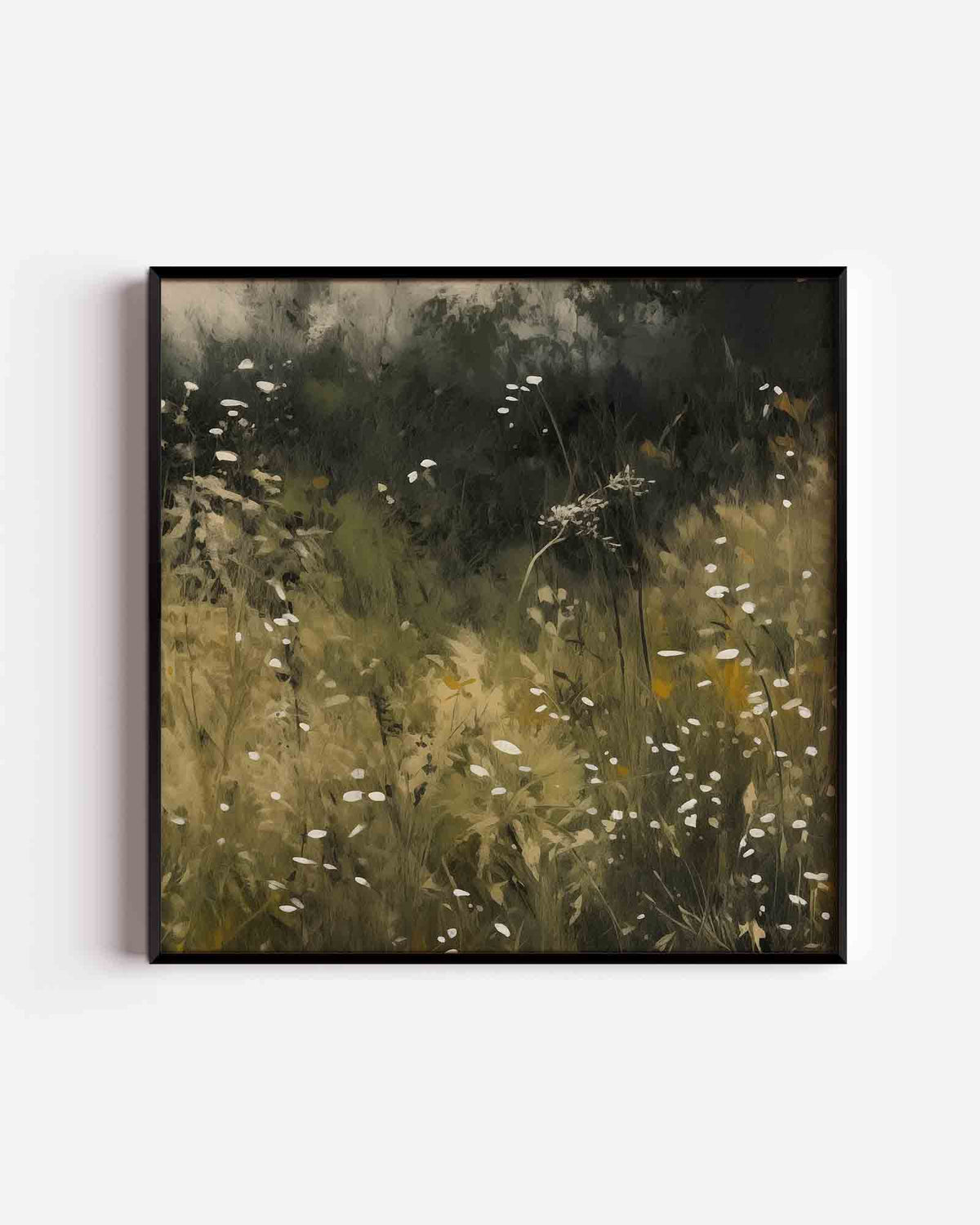 Wilde bloemen – vierkante poster met kleur en vormen als wanddecoratie
