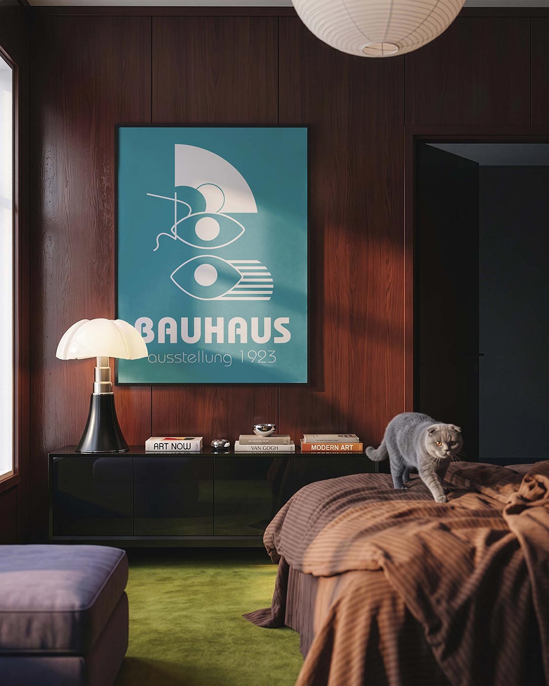 Vorm en lijnen – geometrische Bauhaus poster in staand formaat