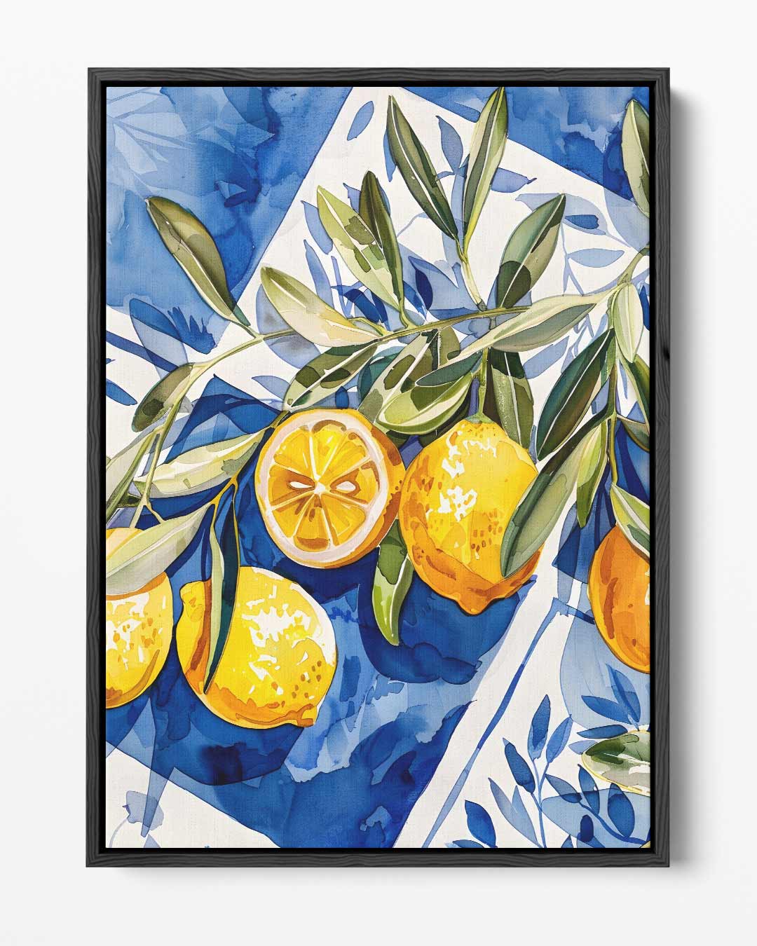Zomerse Citroenpracht – portret kunstwerk als wanddecoratie