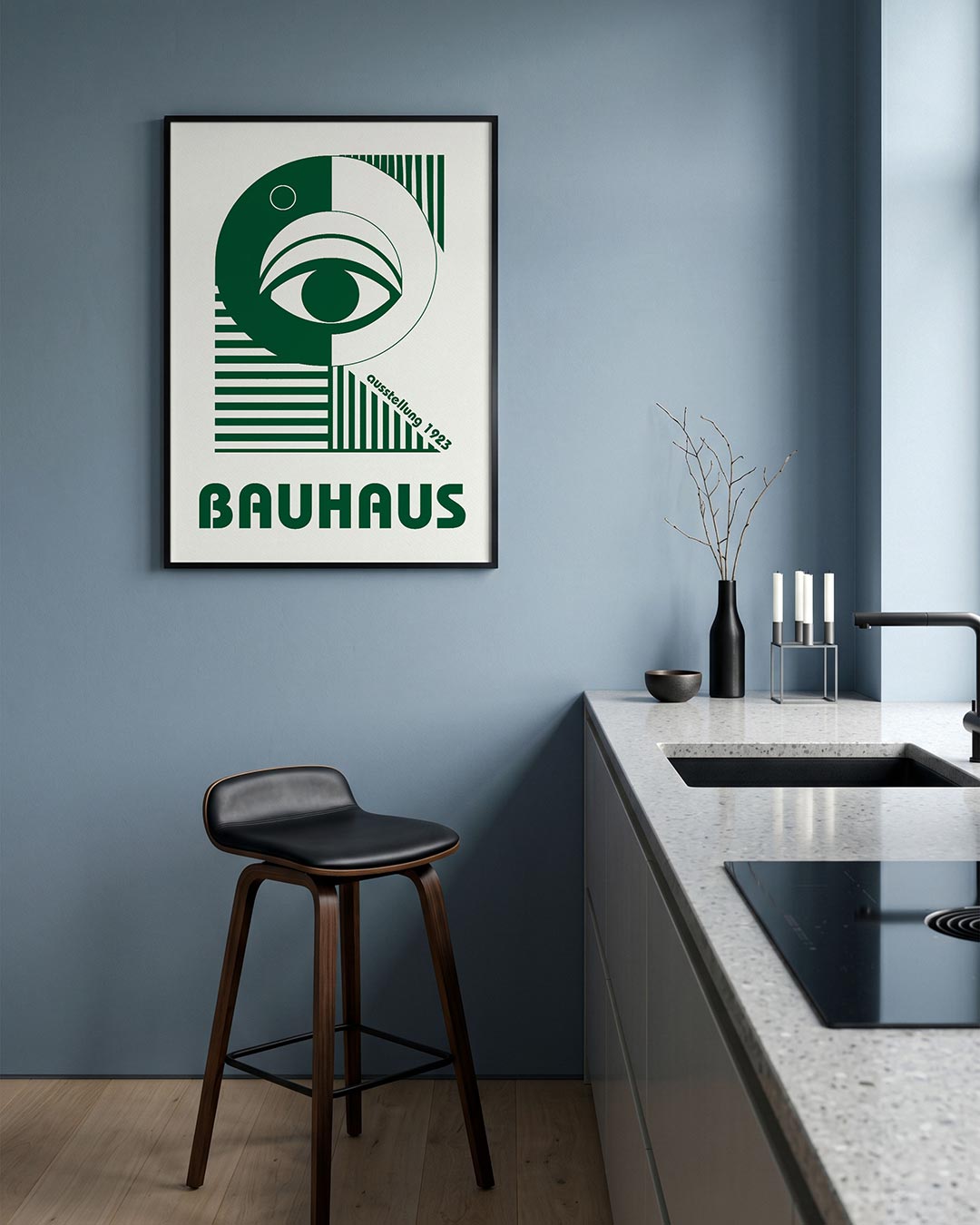  – geometrische Bauhaus poster in staand formaat