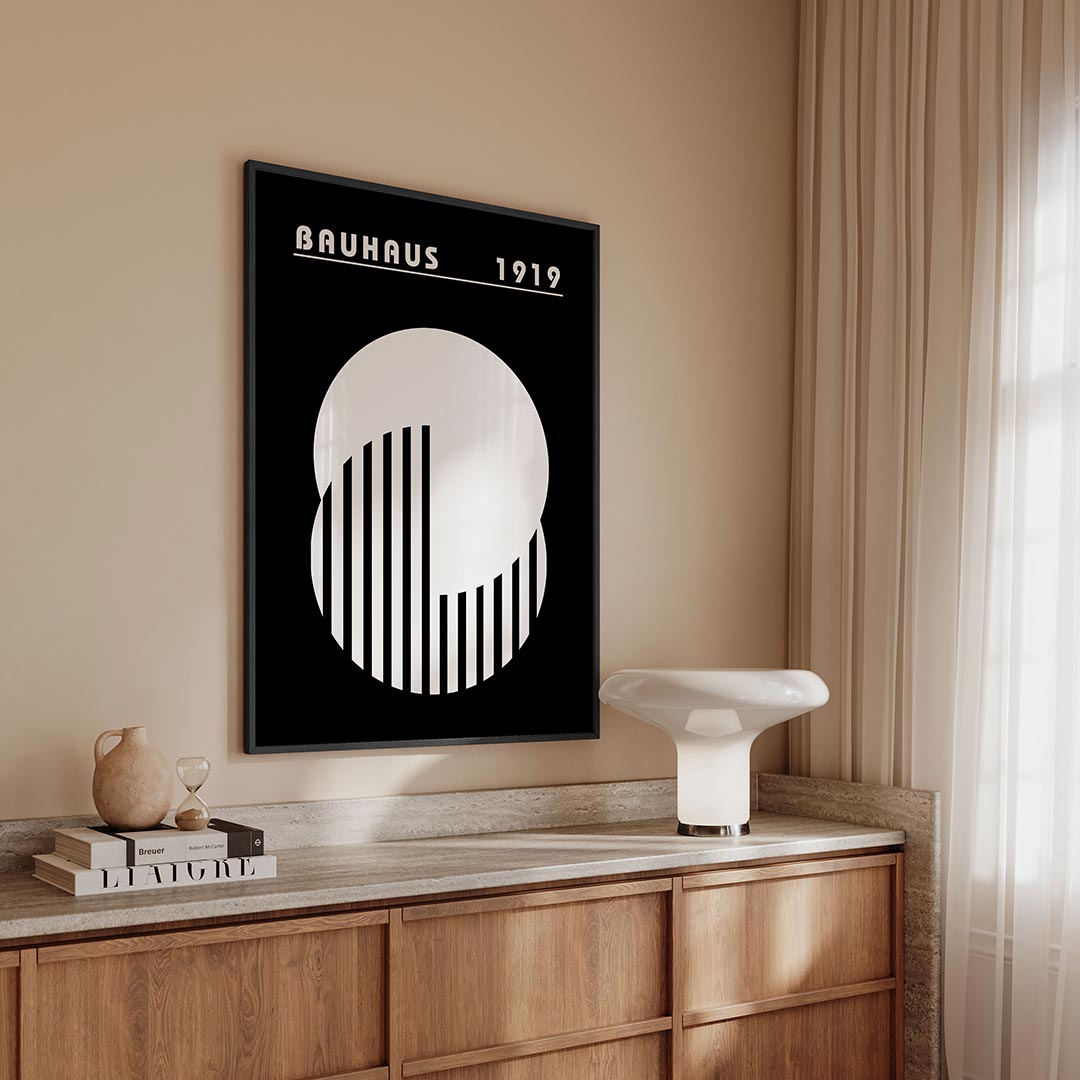  – geometrische Bauhaus poster in staand formaat