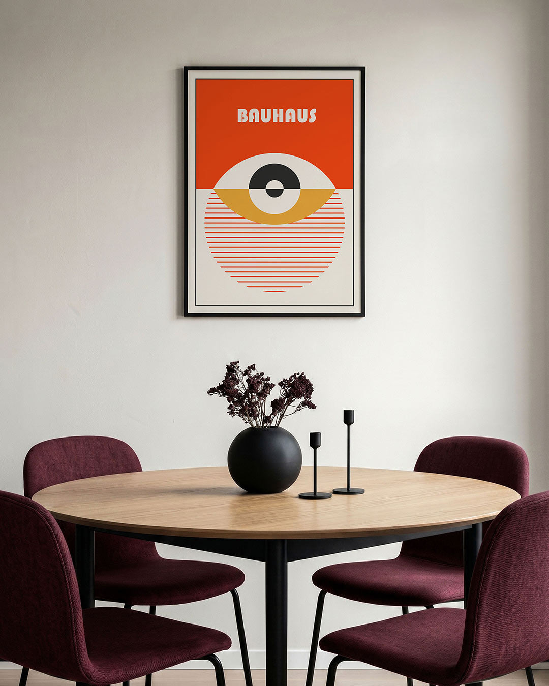 Vorm en balans – staande Bauhaus poster voor aan de muur