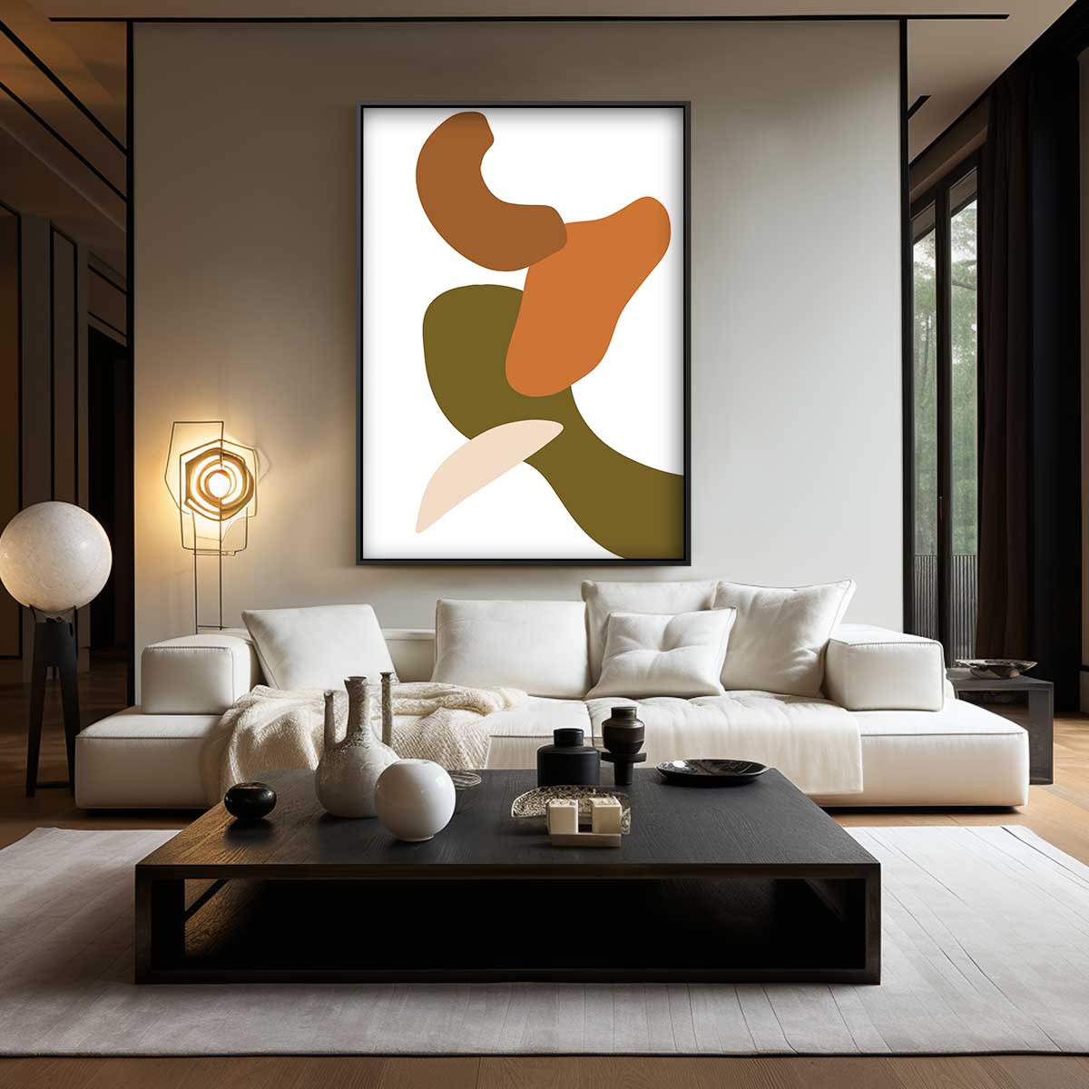 Aards Abstract – modern portret kunstwerk van WallArtistic