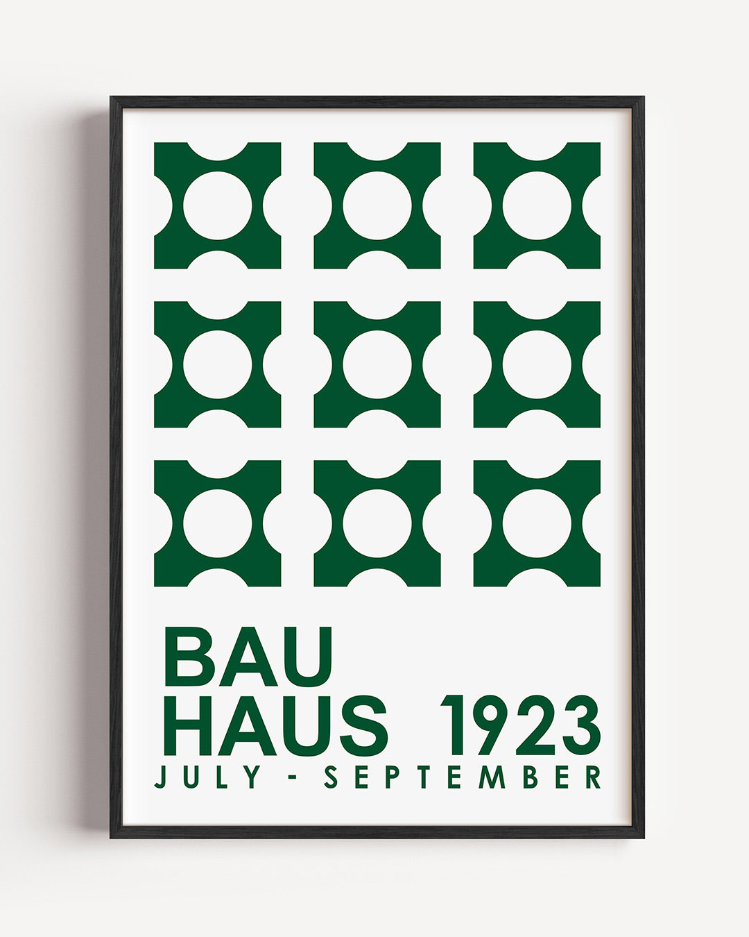 Vorm en herhaling – staande Bauhaus poster als wanddecoratie