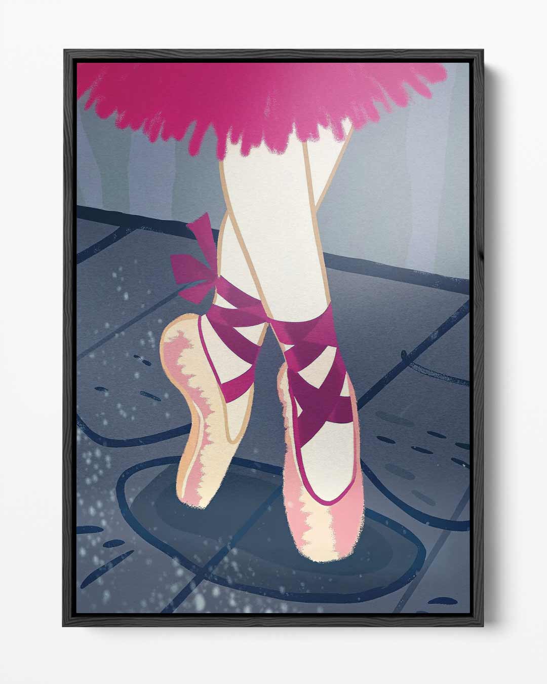 Elegante Balletschoenen in Beweging – portret kunstwerk als wanddecoratie