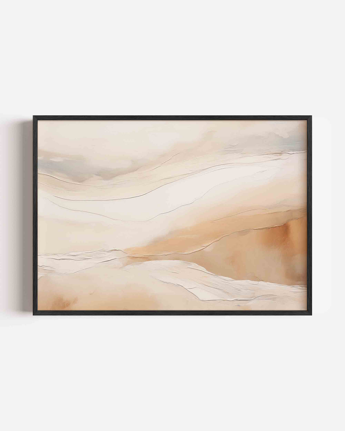 Abstracte beige en witte – abstracte landscape poster als wanddecoratie