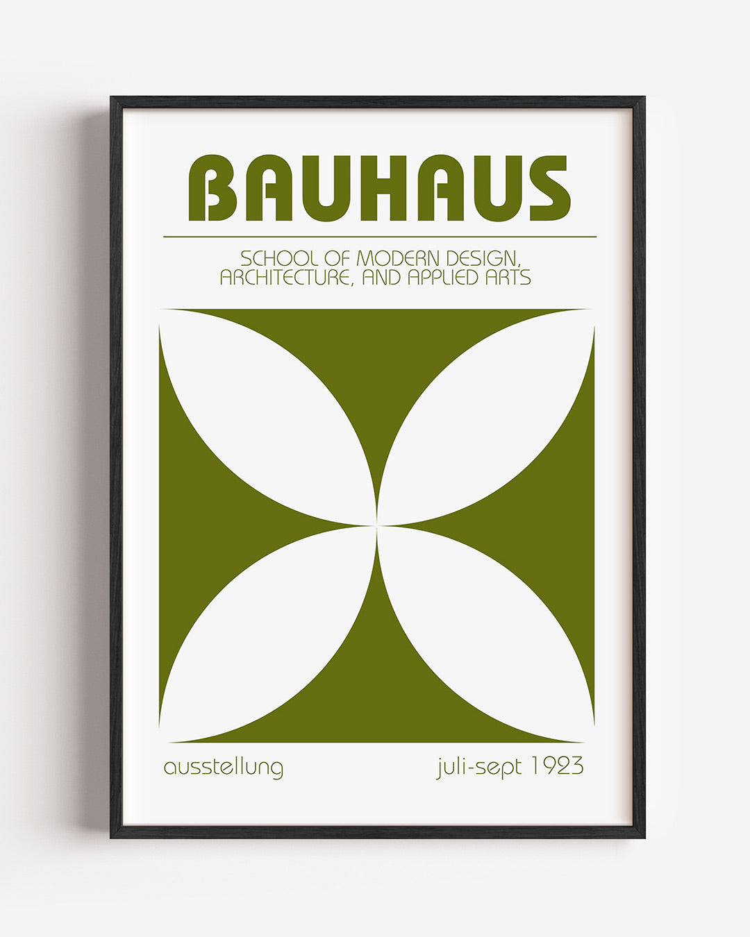 Vorm en balans – staande Bauhaus poster als wanddecoratie