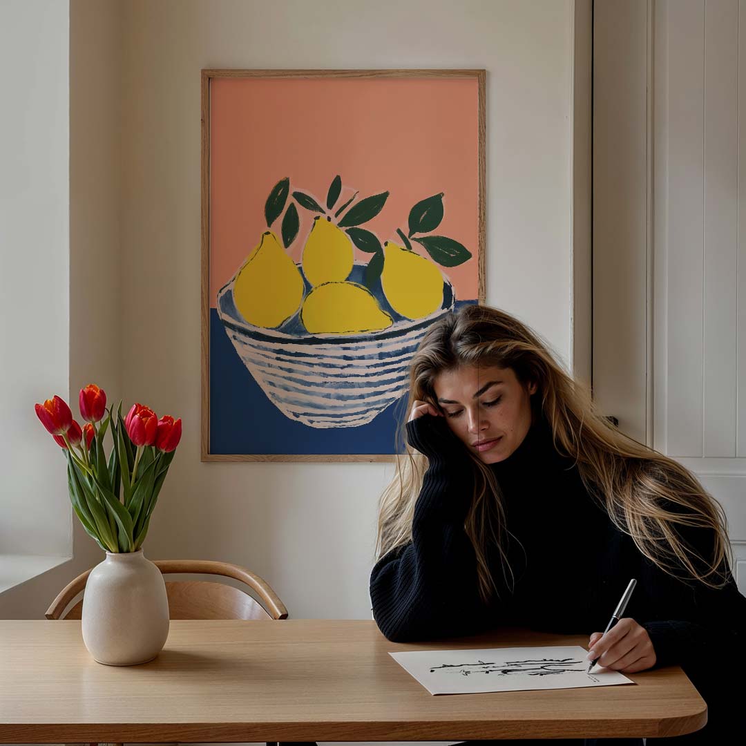 Fruitige Stijlvolle – culinaire wandkunst als portret poster