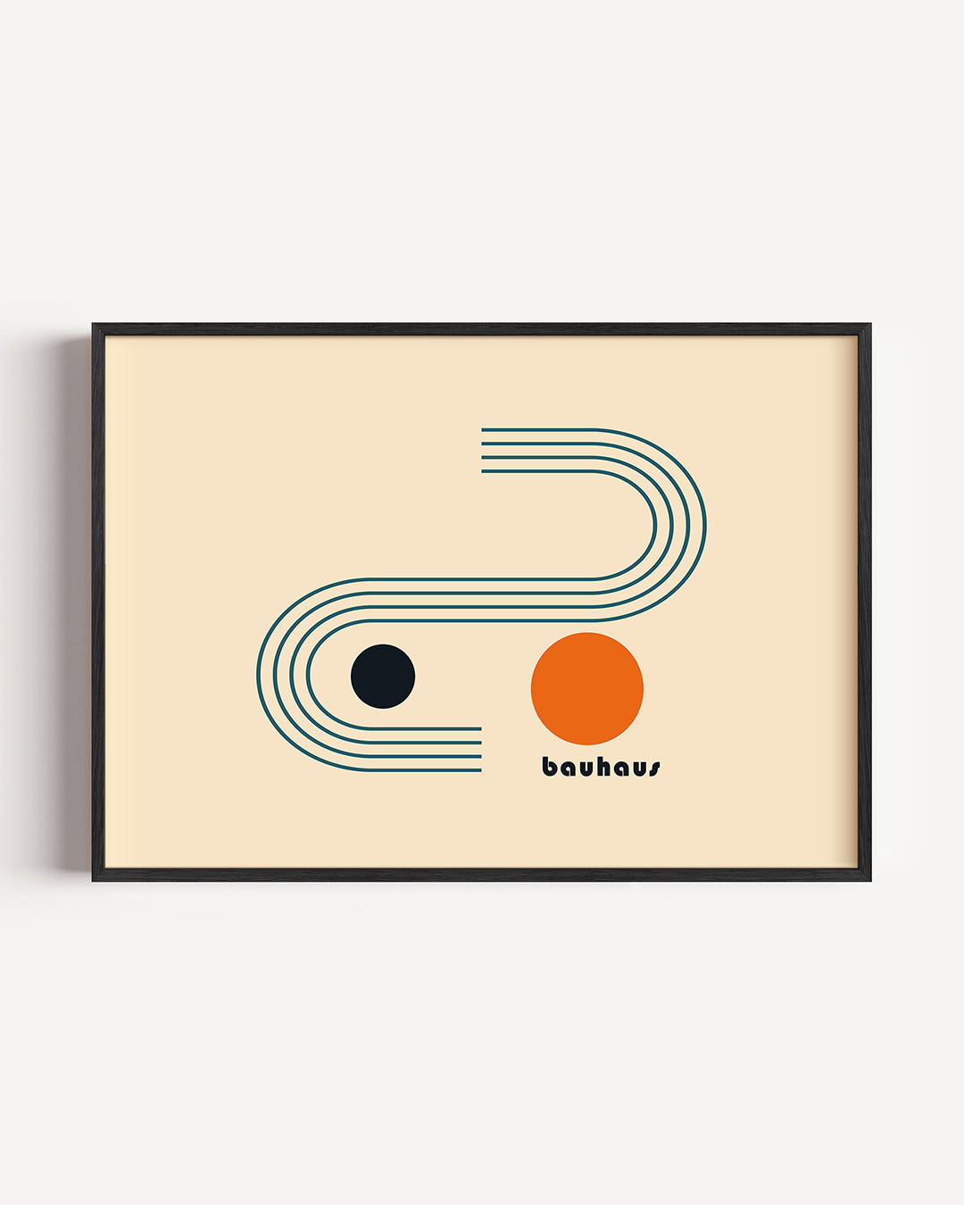 Abstracte – liggende Bauhaus poster als wanddecoratie