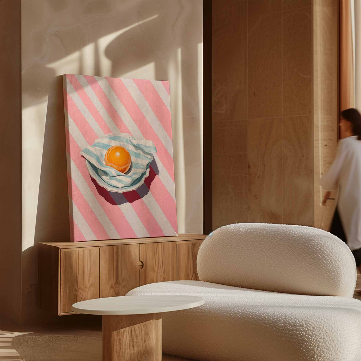 Zomerse Vrucht in Strepen – dibond kunstwerk als wanddecoratie