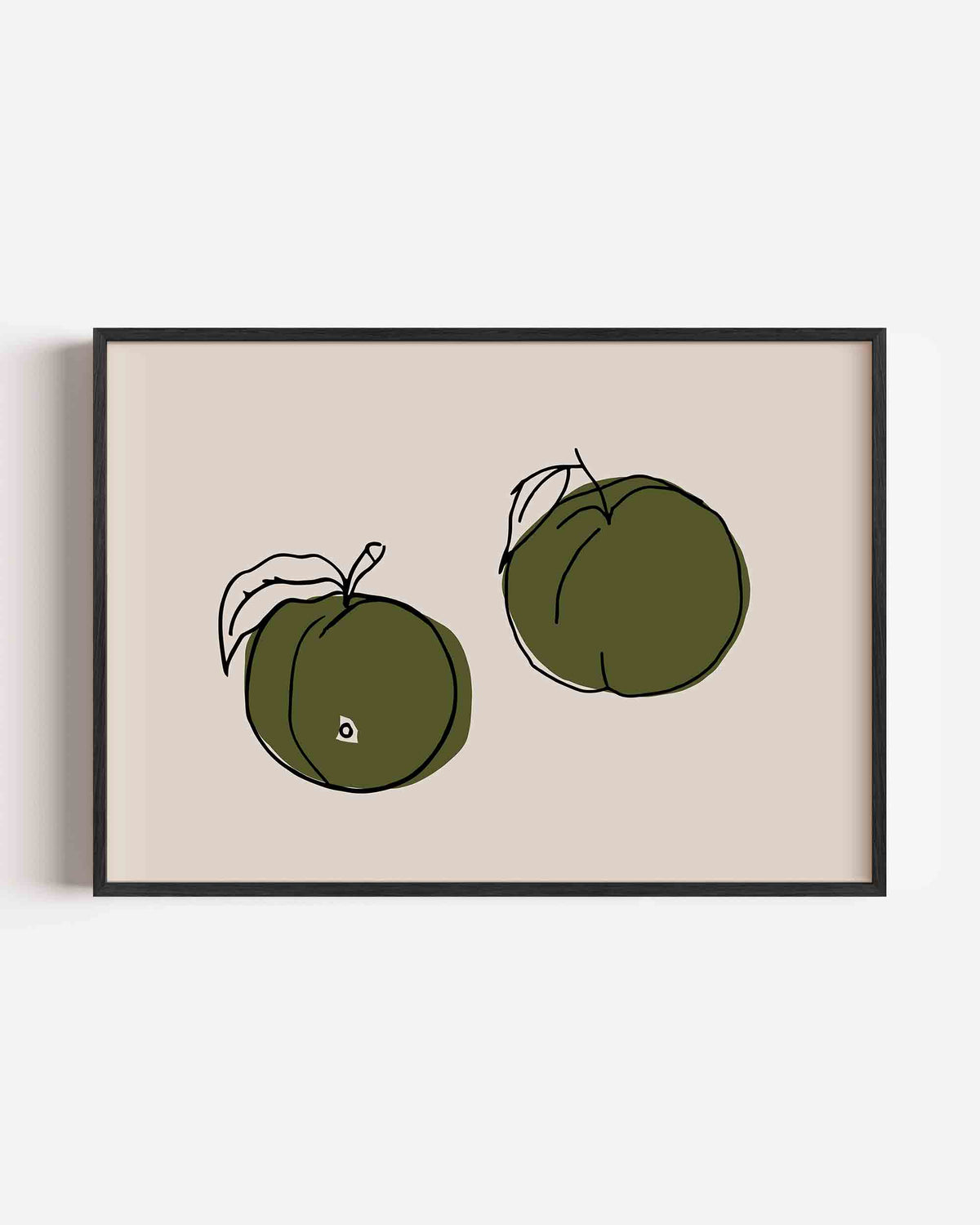 Twee groene appels – keuken landscape poster als wanddecoratie