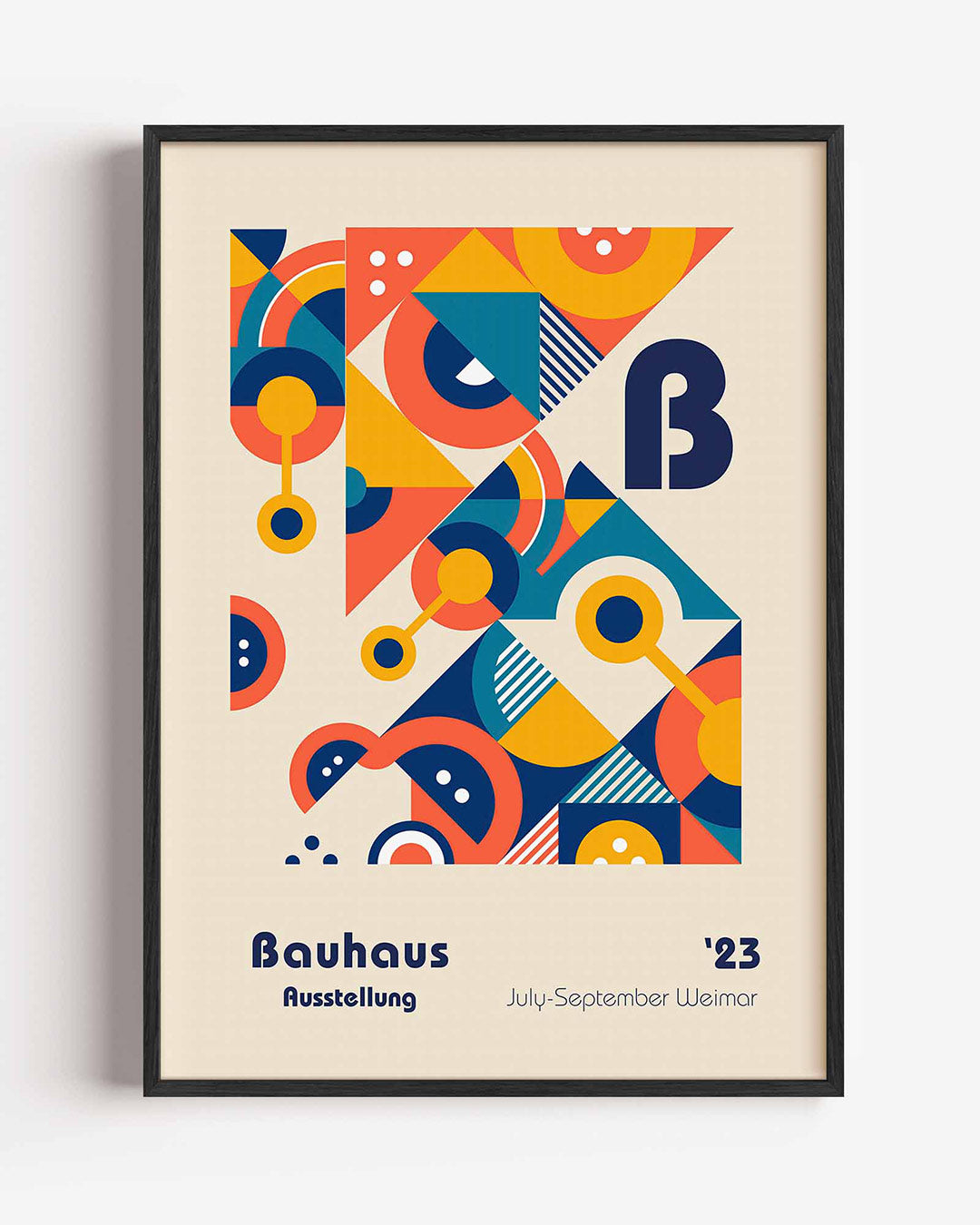 Vormen en vlakkenspel – staande Bauhaus poster als wanddecoratie