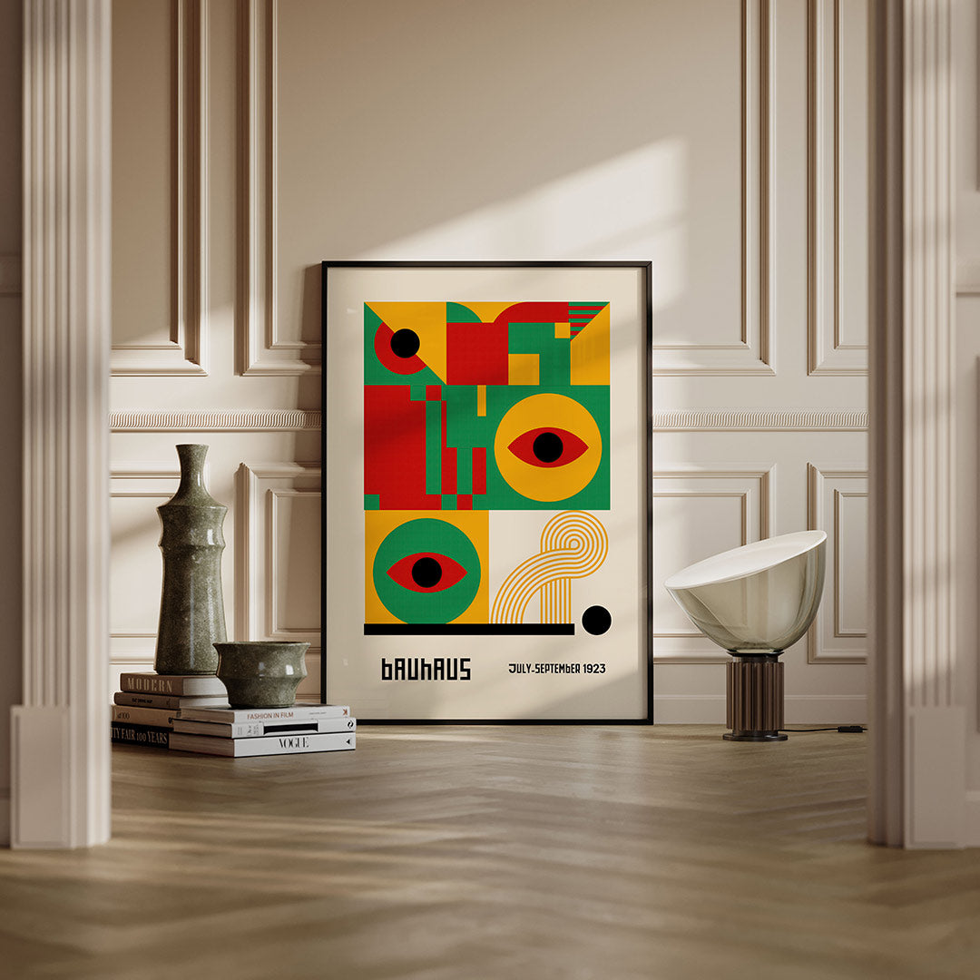 Vormen en vlakkenspel – moderne Bauhaus wandkunst als poster