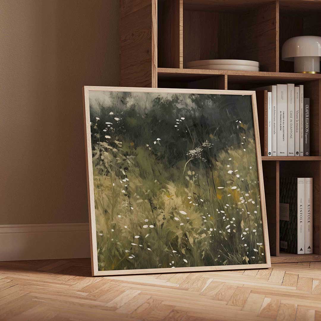 Wilde bloemen – moderne wandkunst met kleur en vormen als poster