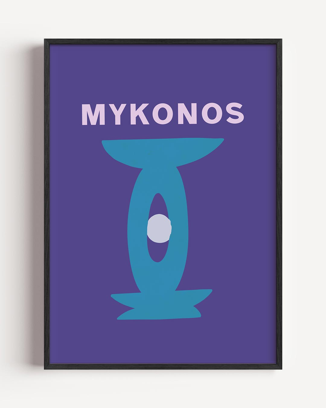 Mykonos Chic – zomer portret poster als wanddecoratie