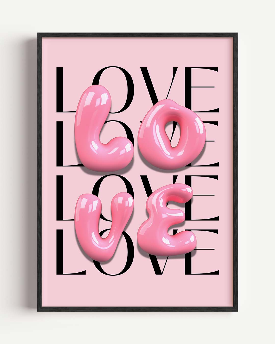 Love in Bubblegum Style – zomer portret poster als wanddecoratie