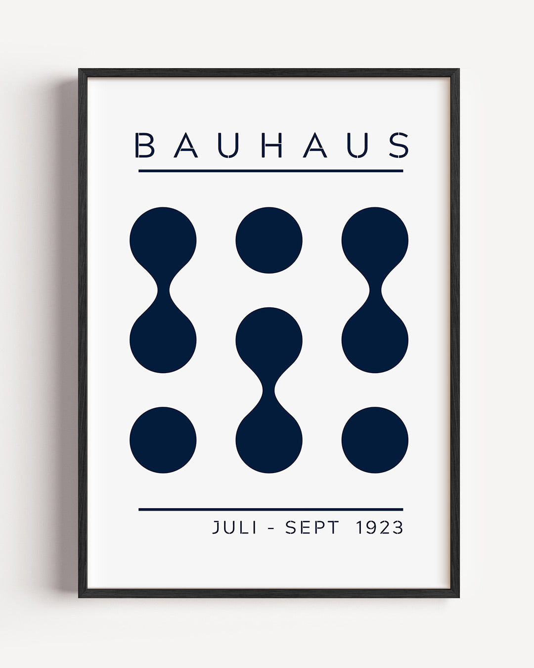 Vorm en ritme – staande Bauhaus poster als wanddecoratie