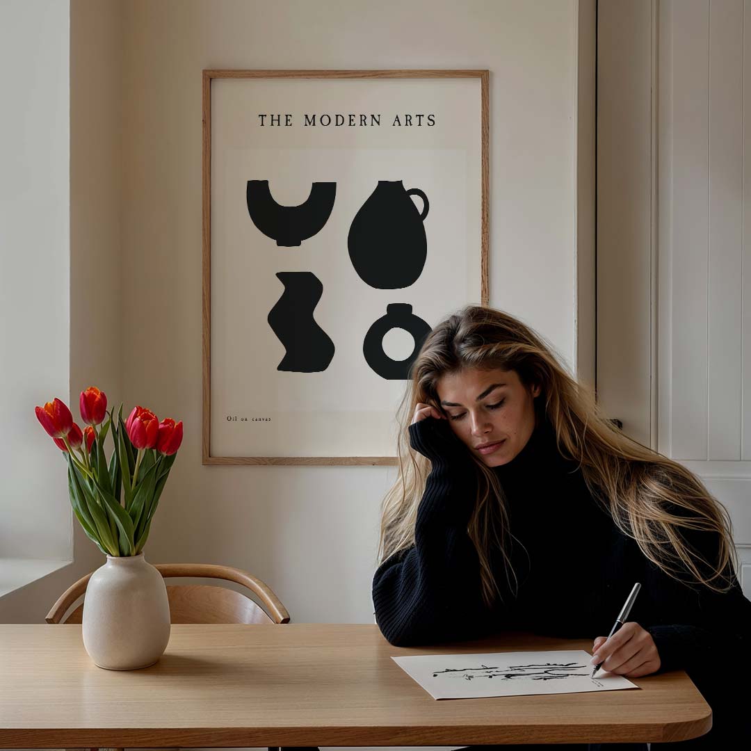 Moderne Grafische Kunst – staande muurposter voor een modern interieur