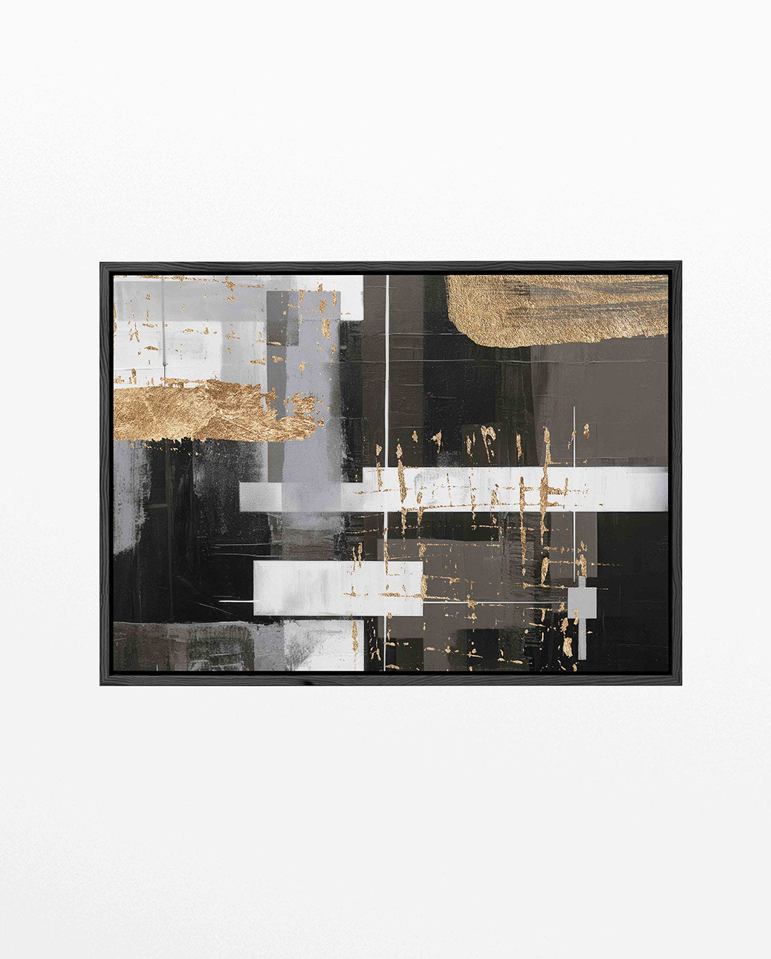 Gelaagde compositie – liggend abstract kunstwerk