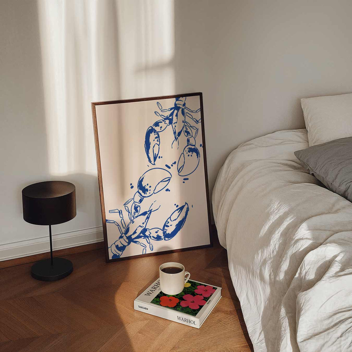 Moderne Kreeften Illustratie – staande dieren wanddecoratie van WallArtistic