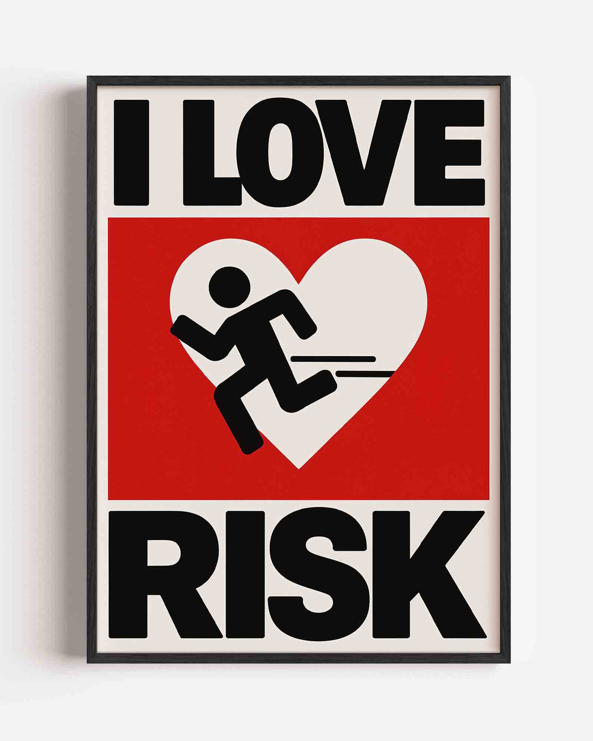 I love risk – Pop Art en Streetart portret poster als wanddecoratie