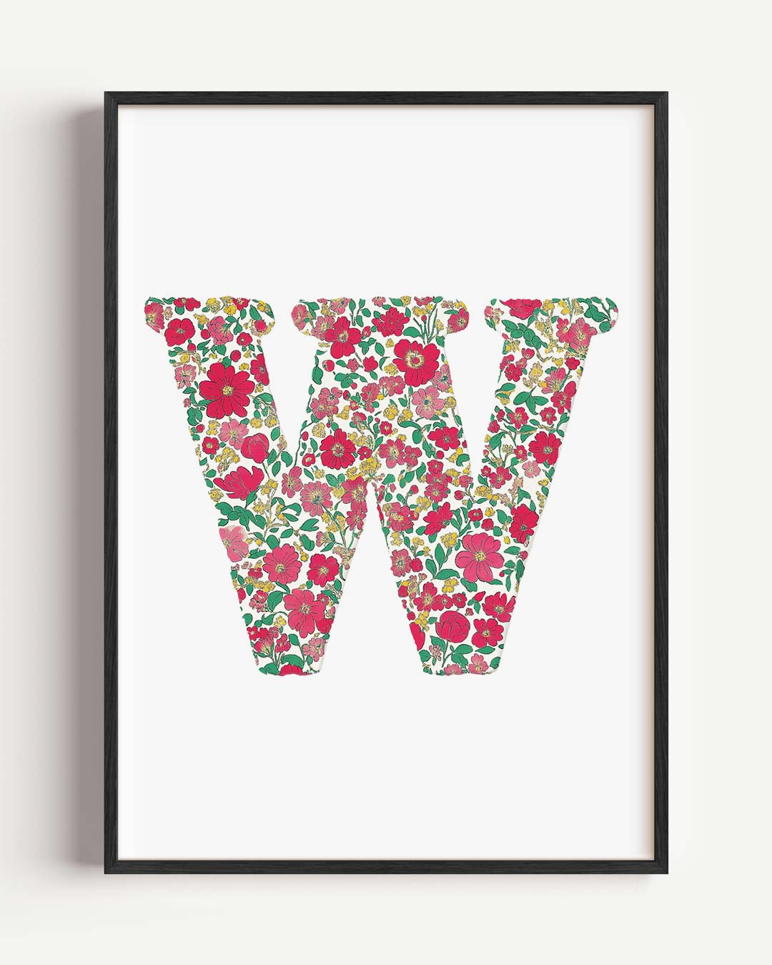 Bloemenpracht Letterposter – kids portret poster als wanddecoratie
