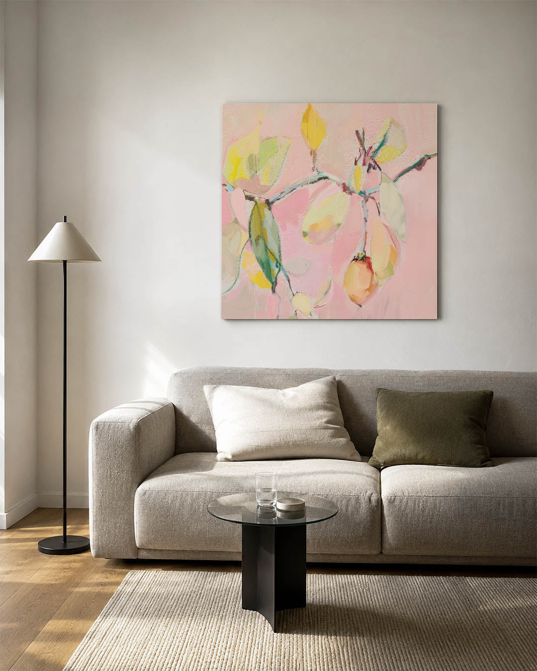 Vrolijke kleurencompositie kunstwerk – detailweergave – dit werk toont een speelse verzameling van vormen en kleuren, met