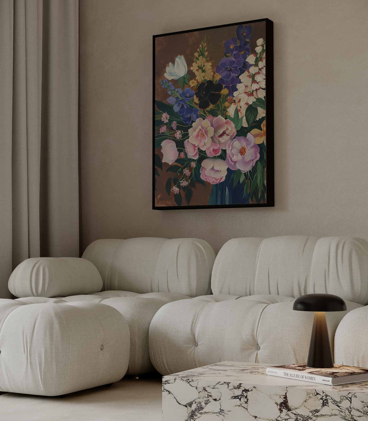 Kleurrijke Bloemenpracht – staande wandkunst voor woonkamer of interieur