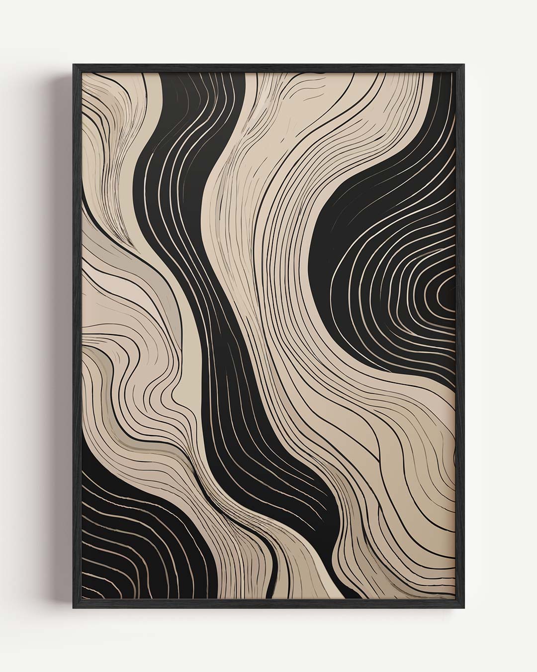 Elegante Abstracte Lijnen – kleurrijke abstracte portret poster als wanddecoratie