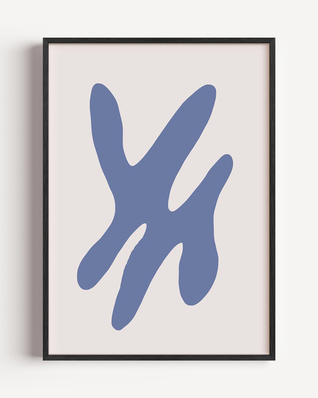 Abstracte Blauwe Golf – kleurrijke abstracte portret poster als wanddecoratie