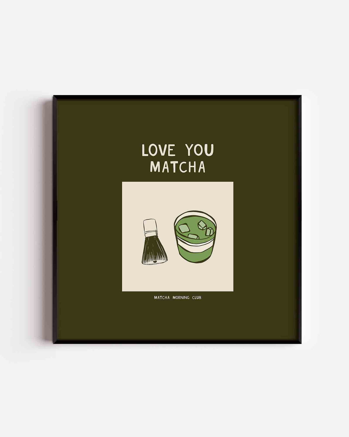 Love you matcha – Aziatische vierkante poster als wanddecoratie
