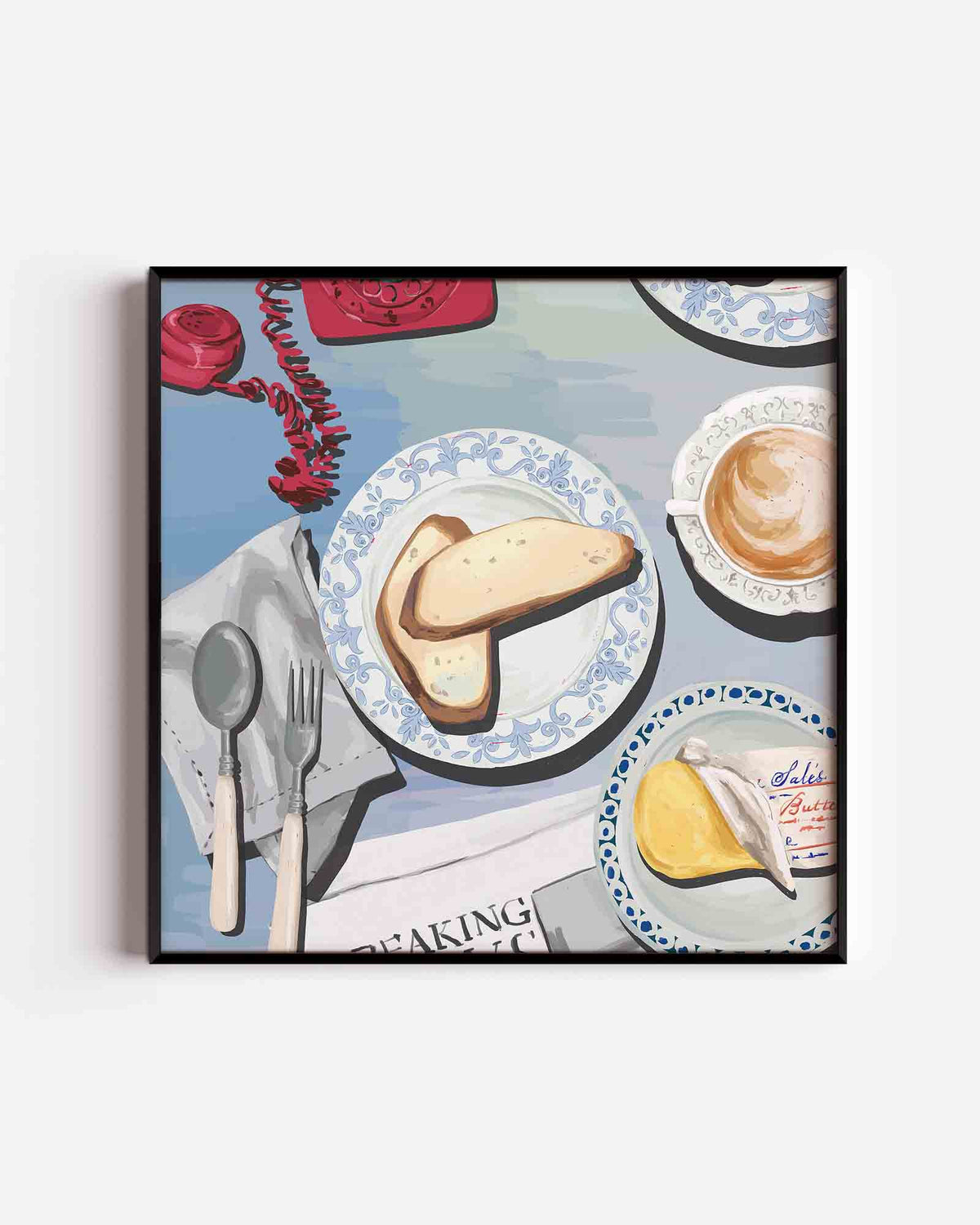 Ontbijt tafel – keuken vierkante poster als wanddecoratie