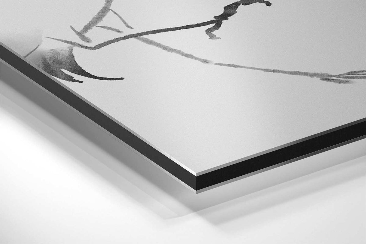 Elegante Kranen in Vlucht – canvas kunstwerk als wanddecoratie