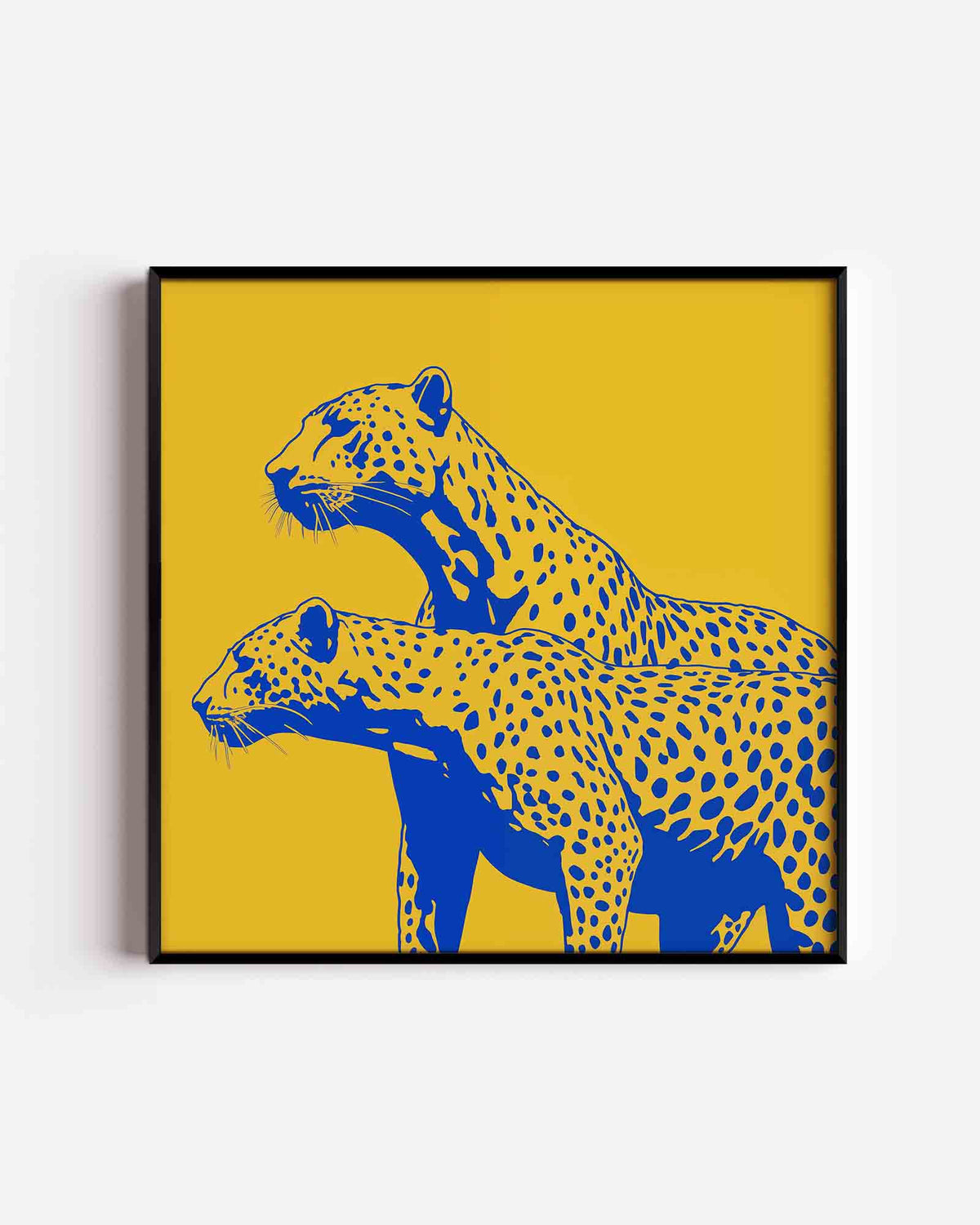 Twee luipaarden – vierkante dierenposter als wanddecoratie