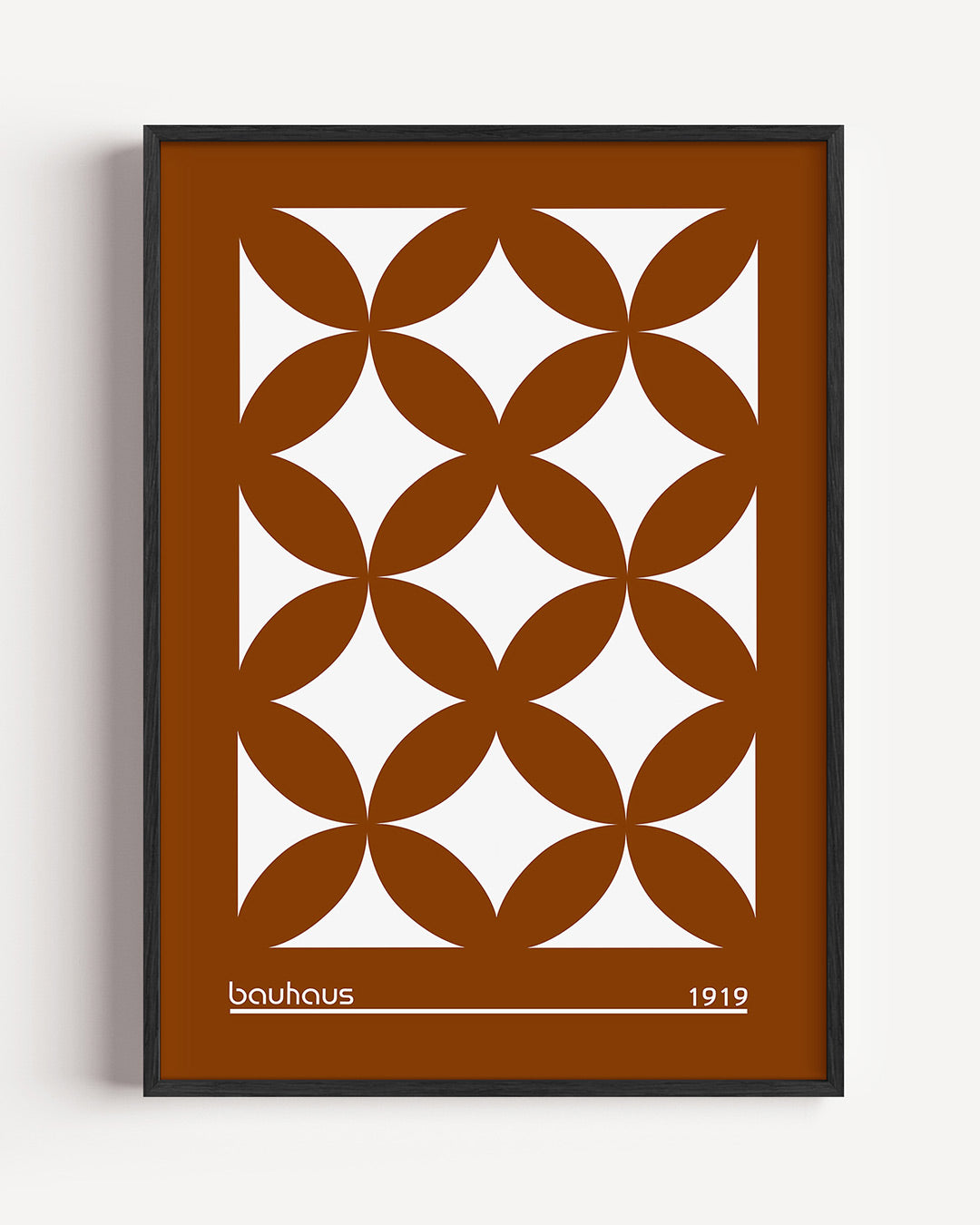 Vormritme en kleur – staande Bauhaus poster als wanddecoratie